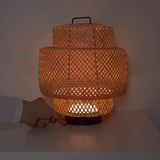 SINNERLIG LED table lamp, bamboo/handmade dimmable