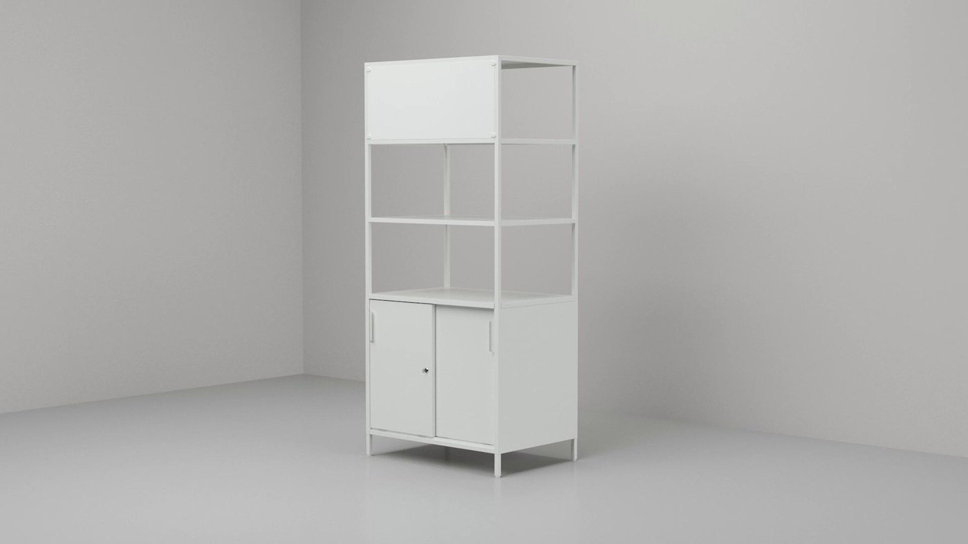 TROTTEN cabinet with sliding doors, anthracite, 311/2x215/8x707/8