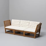 NÄMMARÖ Easy chair, outdoor, light brown stained