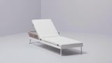 SEGERÖN Sun lounger, white/beige