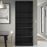 BILLY Bookcase, black oak effect, 80x28x202 cm