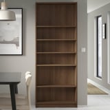 BILLY Bookcase, brown walnut effect, 80x28x202 cm