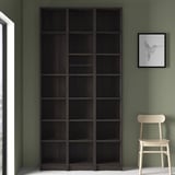 BILLY Bookcase comb w extension units, dark brown oak effect, 120x28x237 cm