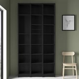BILLY Bookcase comb with extension units, black oak effect, 120x28x237 cm