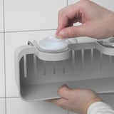 RÅNEN Shower/soap basket with hook, 26x21 cm