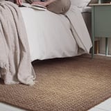 LANGSTED Rug, low pile, light brown, 133x195 cm