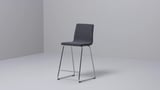 LILLÅNÄS Bar stool, chrome-plated/Gunnared dark grey, 63 cm