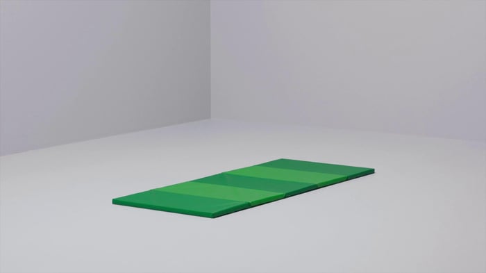 PLUFSIG ペルフスィッグ 折りたたみ式ジムマット, ブルー, 78x185 cm 