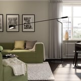 VÅGHÖJD LED floor lamp, dimmable black