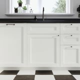 METOD Armario de pared 1 puerta y baldas, blanco Enköping/blanco efecto madera, 30x80 cm