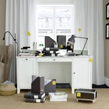 IDANÄS Desk with add-on unit, brown