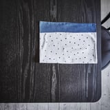 ENTUSIASM Side plate, patterned/blue, 18 cm