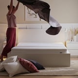 ULLVIDE Fitted sheet, grey, 140x200 cm
