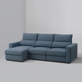 ESKILSTUNA 3-seat sofa with chaise longue, Hillared anthracite