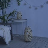 SOLVINDEN Lámpara de pie LED, a pilas/ext, 45 cm
