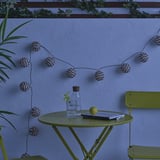 SOLVINDEN LED lighting chain with 12 lights, outdoor battery-operated/yellow waves