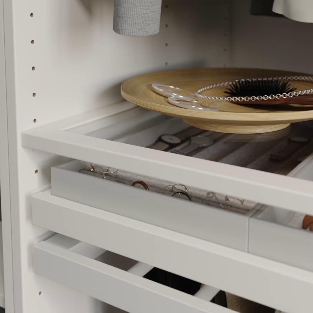 KOMPLEMENT コムプレメント ガラス製棚板, ホワイト, 100x58 cm - IKEA