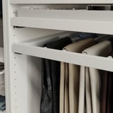 KOMPLEMENT Pull-out trouser hanger, white stained oak effect, 100x58 cm