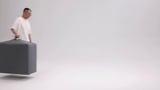 VITHÄLL Mattress/pouffe, extra firm/Vissle grey, 80x200 cm