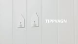 TIPPVAGN Hook, self-adhesive, house/white