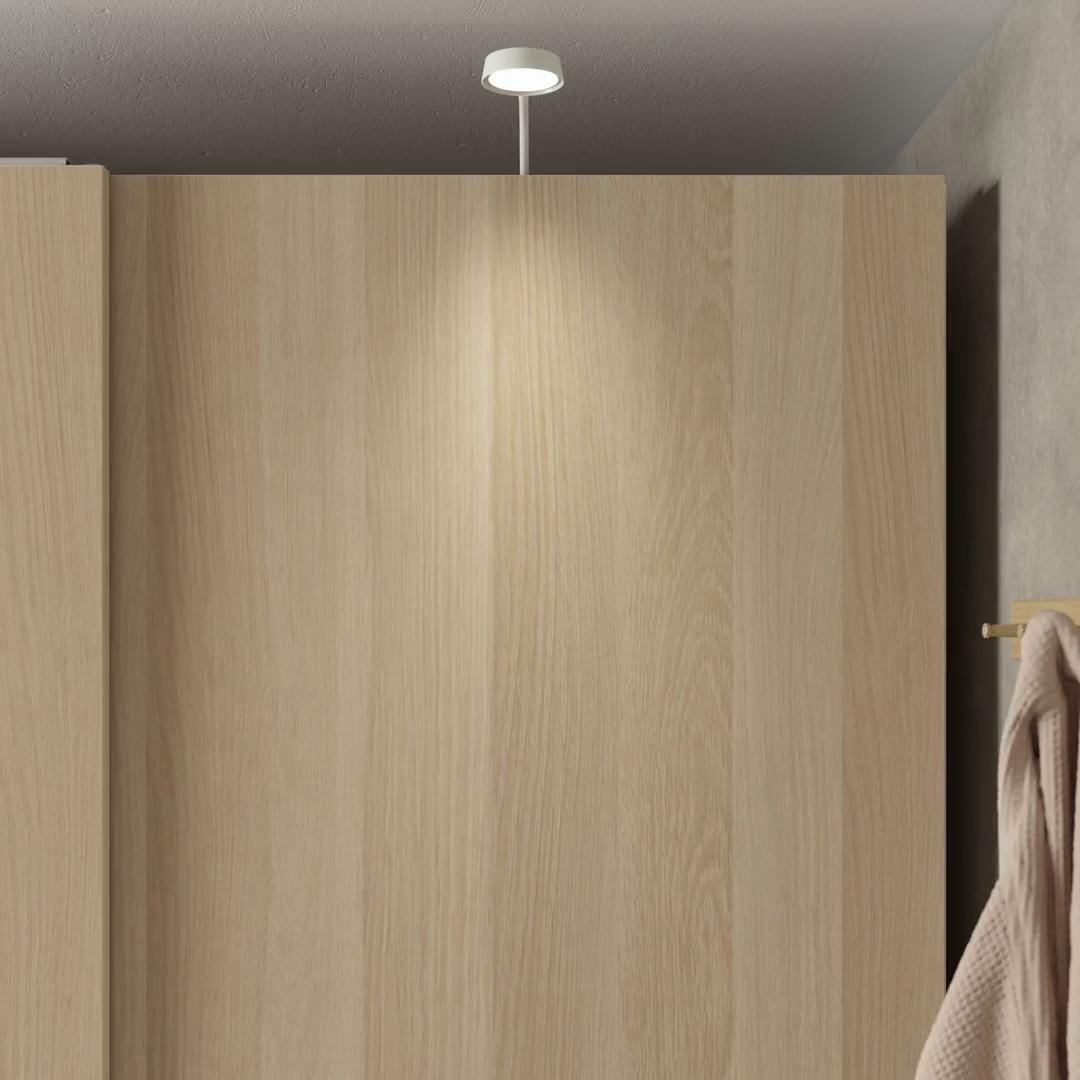 HASVIK white stained oak effect 150x236 cm pair of sliding doors