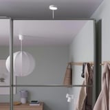 PAX / AULI Wardrobe with sliding doors, white/mirror glass, 150x66x236 cm