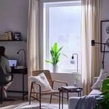 ROSENROBINIA Sheer curtain, 1 piece, beige/with heading tape, 300x300 cm