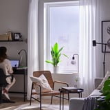 ROSENROBINIA Sheer curtain, 1 piece, white/with heading tape, 300x300 cm