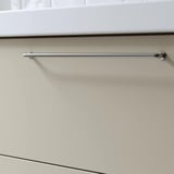 HAVBÄCK / ORRSJÖN Meuble pour lavabo/lavabo/mitigeur, beige/noir marbré, 31x21 1/2x28 3/8 "