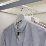 PAX / BERGSBO Wardrobe combination, white/frosted glass, 200x38x236 cm