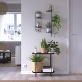 SKUGGRÖNA Wall mounted plant stand, black, 54 cm
