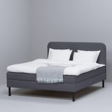 BLÅFJÄLLET Frame set for divan bed, incl headboard, legs and cover Vissle/blue, 160x200 cm
