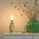 ÅSKMULLER Lampe de table, intensité lumineuse réglable jaune clair/vert, 9 "