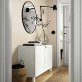 BESTÅ Storage combination with doors, white/Hanviken/Stubbarp white, 120x42x74 cm