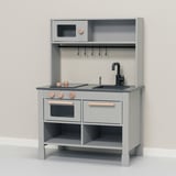 SILLTRUT Kitchen for children, grey, 68x40x100 cm