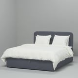 BLÅFJÄLLET Sommier con contenitore, semirigido/Kabusa grigio scuro, 160x200 cm