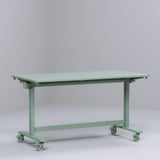 MITTZON Foldable table with castors, black, 140x70 cm