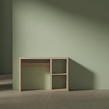 KALLAX Desk, white stained/oak effect, 111x39 cm