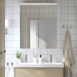 LETTAN Mirror cabinet with doors, mirror effect/mirror glass, 60x15x95 cm