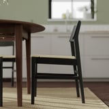 SKANSNÄS / SKANSNÄS Bord og 4 stole, brun bøgetræ/sort bøgetræ, 115/170 cm