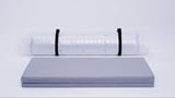 VALLBERGET Pocket sprung mattress, with coir super firm/light blue, 90x200 cm