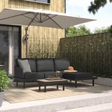 REVSKÄR 3-seat conversation set, outdoor anthracite/Frösön/Duvholmen dark grey