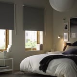 FRIDANS Block-out roller blind, grey, 100x195 cm