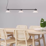 SAMBORD Lampada a sospensione con 3 luci, nero/bianco