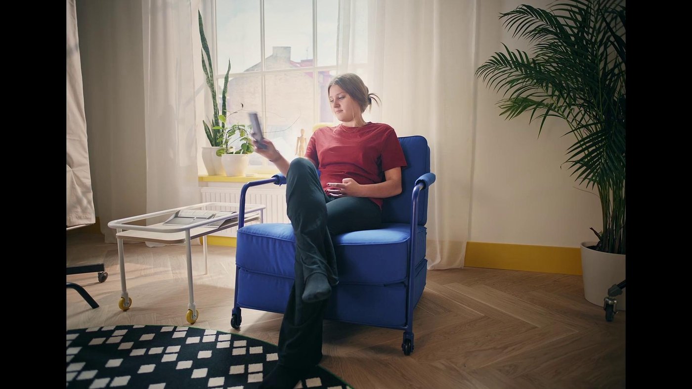 BRÄNNBOLL gaming lounge chair, Knisa bright blue - IKEA