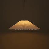 KUDDLAVA Pendant lamp shade, pleated white, 59 cm