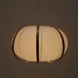 TAGGTOFS Pantalla para lámpara de techo, blanco/bambú, 67 cm