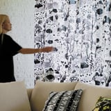 STOCKHOLM 2025 Langsir, 1 pasang, putih/hitam/dengan pita tendas, 145x250 cm