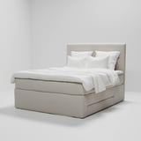 HEMFJÄLLET Divan bed with storage, Valevåg medium firm/Nisseholm Tonerud dark grey-brown, 160x200 cm