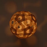 ÖDLEBLAD Pendant lamp shade, birch veneer, 48 cm
